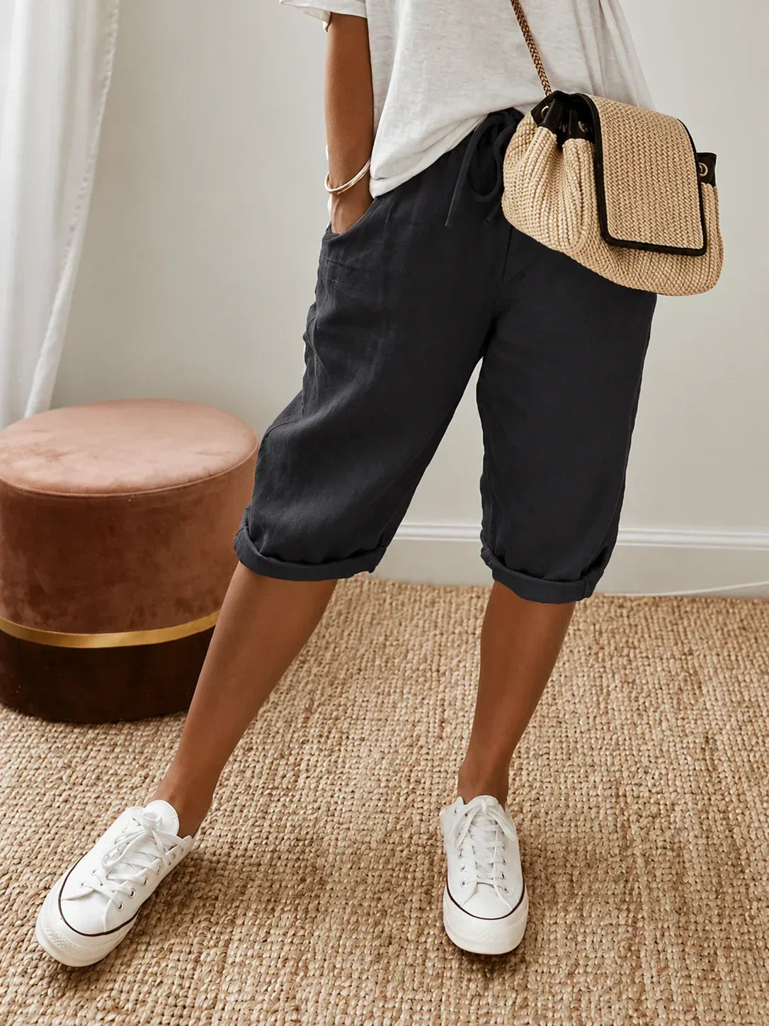 Vezzo™ | Women's Cotton and Linen Shorts