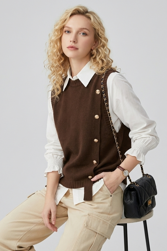 Plain Knitted Cardigan | Harting
